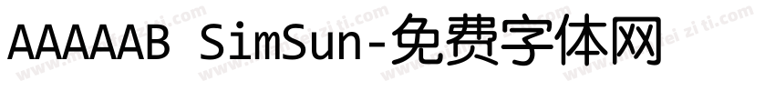 AAAAAB SimSun字体转换